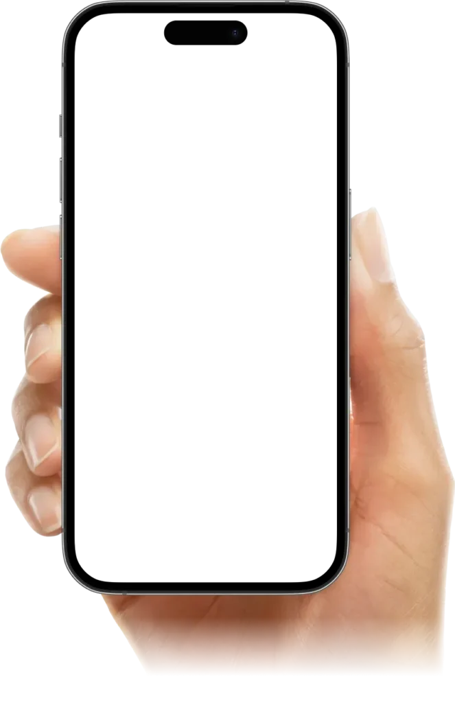 iPhone in hand showing the Alluvi research app